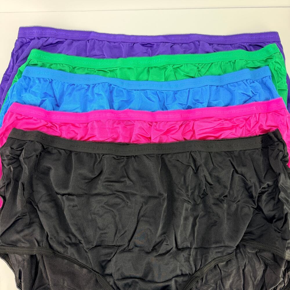 NEW COMFORT CHOICE 5 Pair PANTIES Underwear SIZE 11 Full Coverage